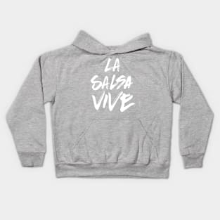 La salsa vive - white grunge Kids Hoodie